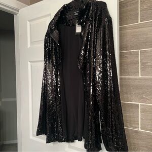City Chic Black Sequin Jacket